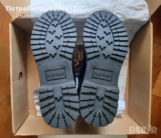 НОВИ дамски кожени боти Travelin’ – вълна, зимни, №37 (Холандия), снимка 5 - Дамски боти - 49635988