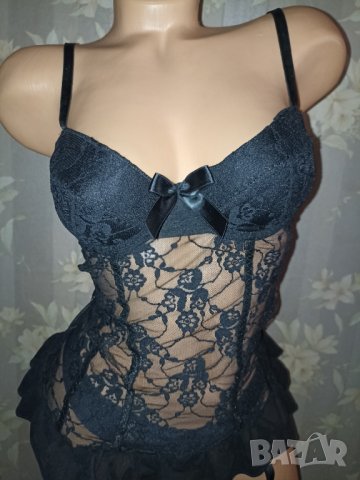 Kiss me M- 75 B- Нов секси корсет с жартиери , снимка 3 - Корсети, бюстиета, топове - 43434399