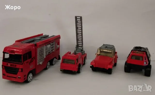 ДЕТСКИ КОМПЛЕКТ МЕТАЛНИ ПОЖАРНИКАРСКИ КОЛИ И ПЪТНИ ЗНАЦИ 668688-2, снимка 2 - Коли, камиони, мотори, писти - 47615011