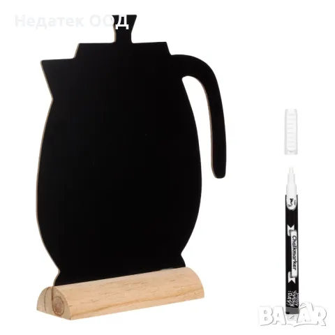 Дъска, Декоративна, Чайник, С маркер,  24,5x29,5 см