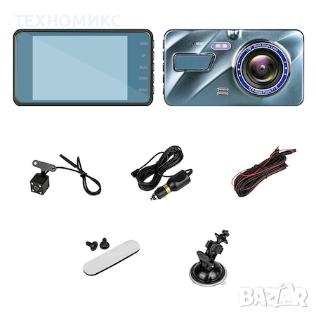 Двойна видеорегистраторна камера за кола, предна и задна, Full HD, снимка 6 - Аксесоари и консумативи - 51874142