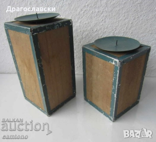  2 бр стари метални свещници, свещник, патина, свещници лофт, тамянник, антика , снимка 9 - Декорация за дома - 28874592