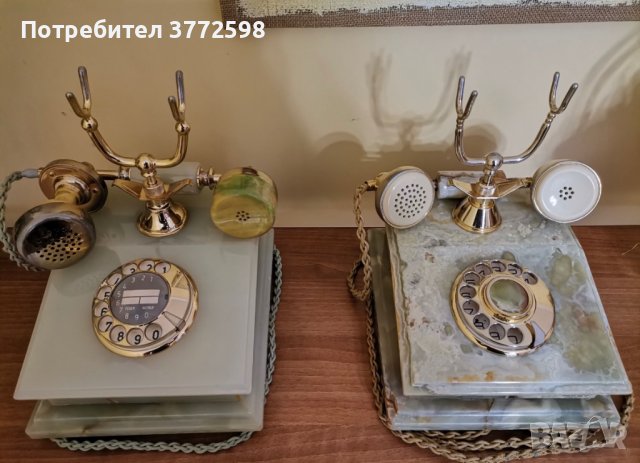 Старинен ретро домашен телефон POST DFeAp 320 от бронз и мрамор, снимка 9 - Други ценни предмети - 43021180