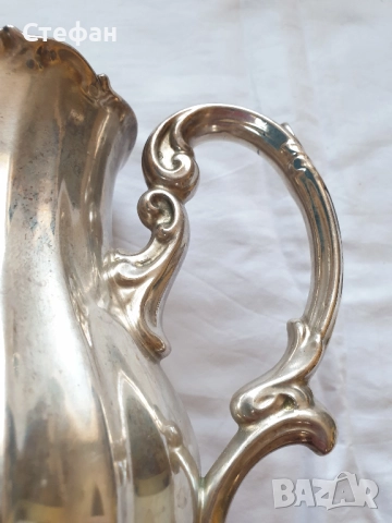 Посребрен порцеланов чайник, снимка 5 - Антикварни и старинни предмети - 52190246