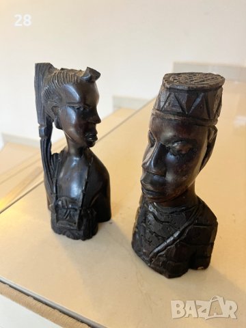 Комплект глави Африка бюст на Мъж и Жена, снимка 3 - Статуетки - 43239438