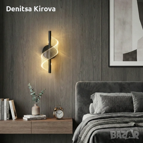 Модерен LED стенен аплик – 5W | D12 × H30 см | Чисто нов