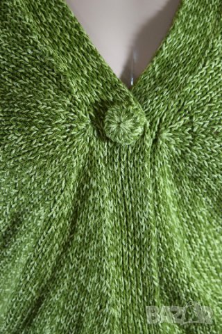 Betty Jackson дамска жилетка зелена лен и памук, снимка 5 - Жилетки - 33324522
