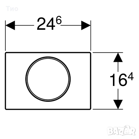 Geberit Sigma10, нов бутон/активатор за WC, тоалетна, тоалетно казанче, снимка 4 - Други стоки за дома - 52552865