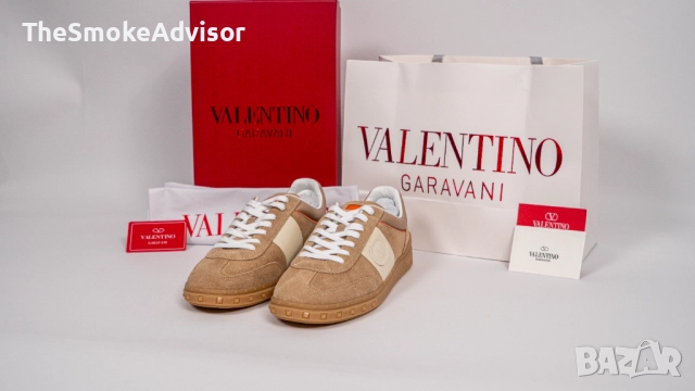 Маратонки Valentino Upvillage Low Top – Естествен Велур и NAPA Кожа, снимка 2 - Маратонки - 52436425