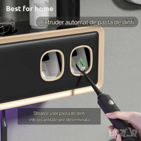 Стерилизатор за зъбни четки с дозатор за паста, снимка 4 - Други стоки за дома - 49448265