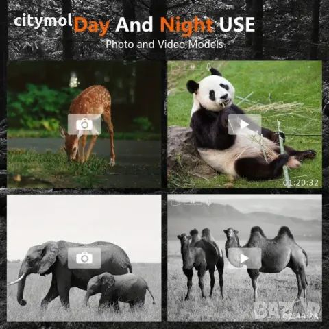 Бинокъл за нощно виждане, 2.5K HD Ultra Night Vision, 3" дисплей, 6X ZOOM, SD карта, USB зареждане, снимка 8 - Екипировка - 48114854