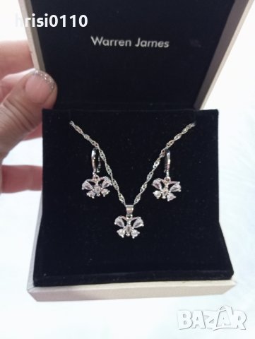 Нов сребърен дамски комплект , снимка 3 - Бижутерийни комплекти - 43853420