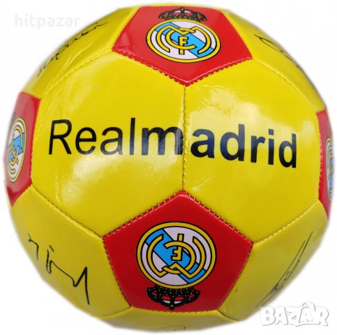Футболна топка кожена за игра, футбол на отбор Реал Мадрид Real Madrid , снимка 1 - Други спортове - 14089051