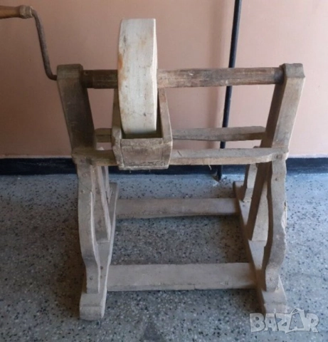 Старинен Български Камък ТОЧИЛО Ф~36 см Абразивен Диск Колело тип Брус Билгия АНТИКА XIX век БАРТЕР, снимка 2 - Антикварни и старинни предмети - 52015068