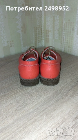 Дамски ежедневни обувки от естествена кожа в оранжев цвят ,,Gabina", Размер 38, снимка 4 - Дамски ежедневни обувки - 51905811