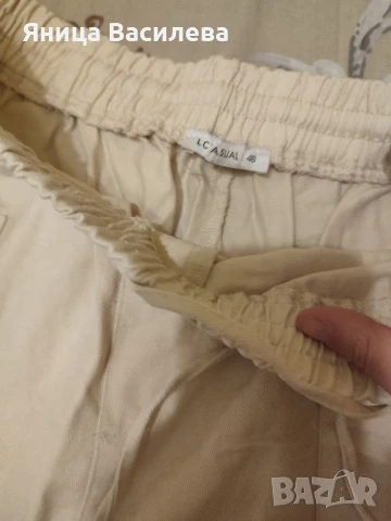 Къси панталонки бежови тип дънкови размер 46, снимка 2 - Къси панталони и бермуди - 50493375