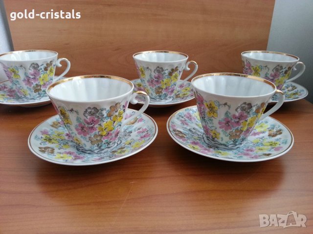 Руски порцеланов сервиз за чай ЛФЗ, снимка 6 - Антикварни и старинни предмети - 30711285