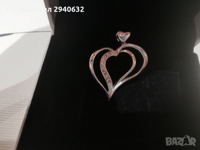 Сребърна висулка "Сърце", снимка 1 - Колиета, медальони, синджири - 32638693