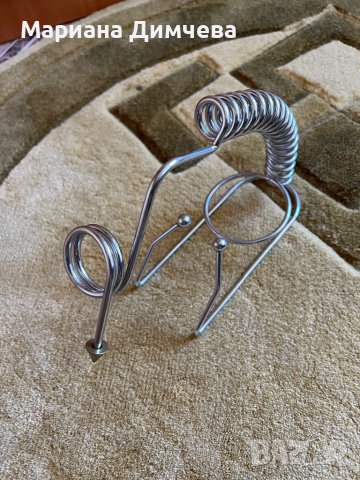 Никелирана стойка за бутилка вино, снимка 7 - Декорация за дома - 39219427