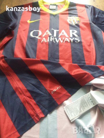 Nike Barcelona Mens SS Home Shirt - страхотна футболна тениска КАТО НОВА, снимка 7 - Тениски - 32635620