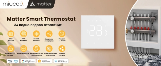MIUCDA WiFi Програмируем термостат за водно подово отопление 3A, снимка 2 - Друга електроника - 50909107