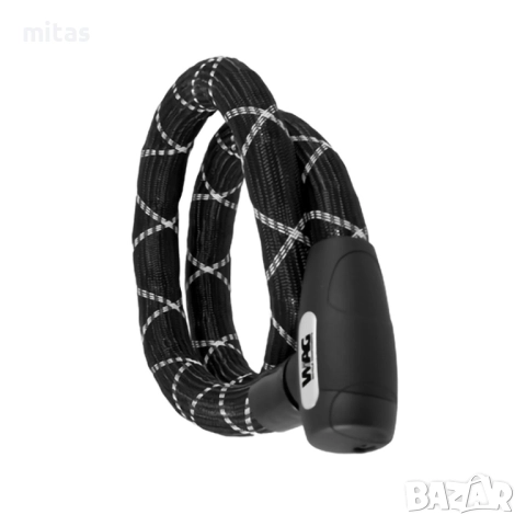 Усилено заключващо устройство за велосипед с ключ WAG 120см/18мм, снимка 2 - Аксесоари за велосипеди - 51953592