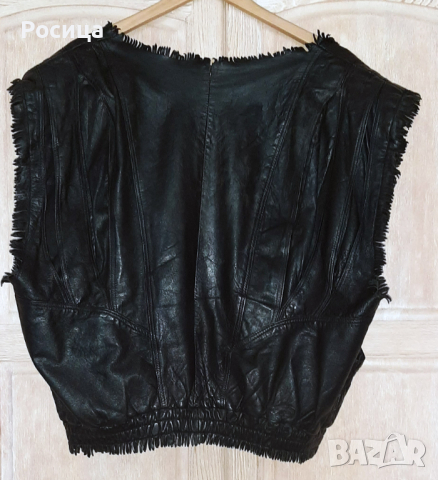 Мъжки черен елек бутик, естествена кожа, снимка 4 - Други - 44902070