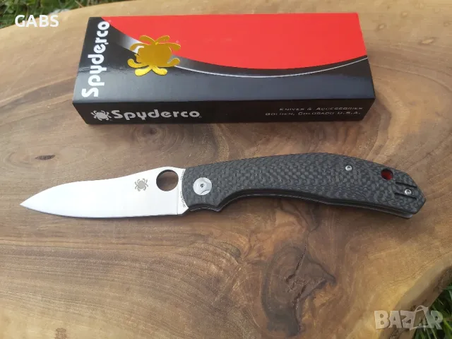 Сгъваем джобен нож Spyderco Capara,Carbon Fiber
