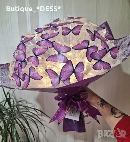 Луксозни,ръчно изработени светещи букети "DESS"💝 ✨️🦋, снимка 12 - Други - 48545772