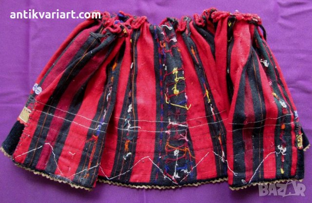 19 век Фолк Арт Вълнен Детски Костюм, снимка 6 - Антикварни и старинни предмети - 26775808