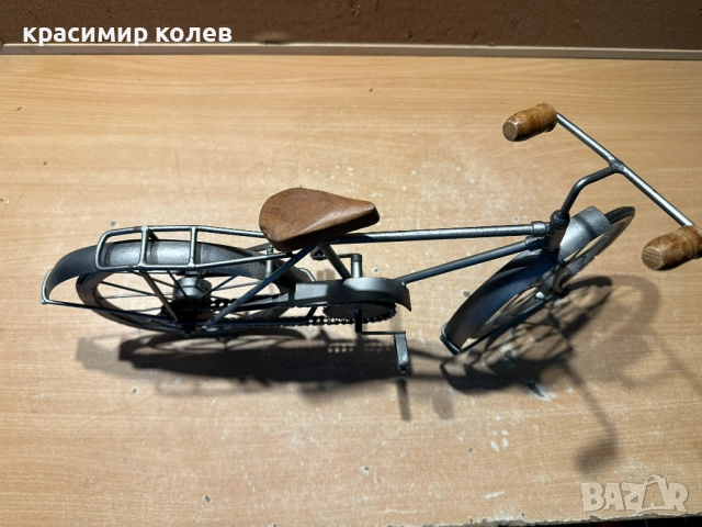 модел на ръчно изработен велосипед, снимка 3 - Декорация за дома - 52321361