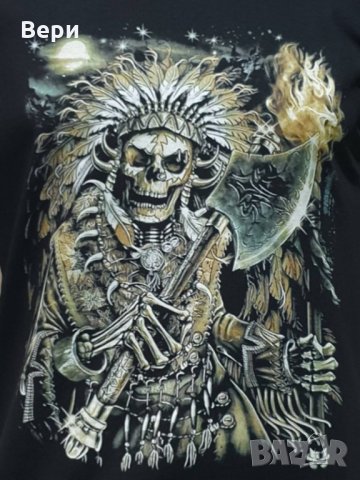Нова мъжка тениска с дигитален печат, Викинг серия, Скелет с брадва, снимка 11 - Тениски - 29050833