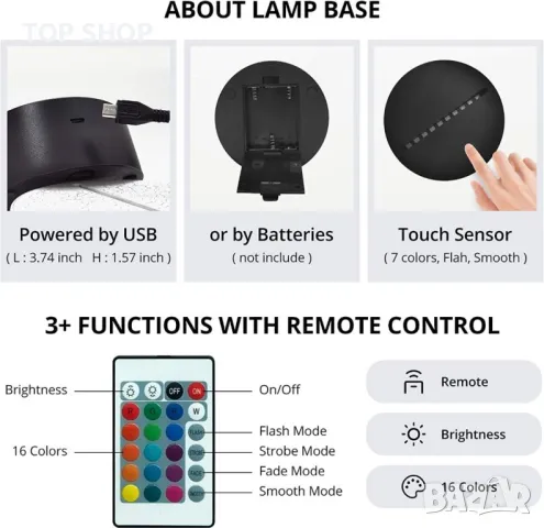 3D лампи комплект Shoto Todoroki, снимка 3 - Настолни лампи - 49156785