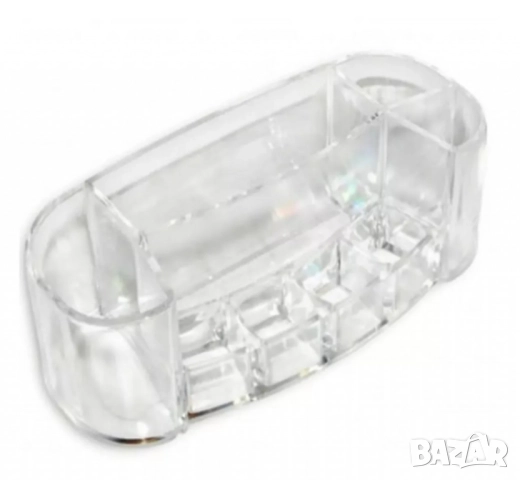 Материал: Висококачествен прозрачен акрил; Размери: 18,5 х 7,5 х 7,5 см; Брой отделения: 9., снимка 2 - Други - 52564162
