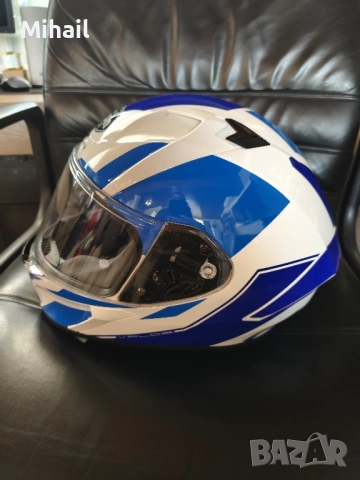 KАСКА AIROH VALOR WINGS BLUE GLOSS , снимка 4 - Аксесоари и консумативи - 51785488