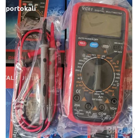 НОВ! Измервателен уред мултицет мултиметър VC61 NCV / 20A / 200uF / 1000V, снимка 4 - Други инструменти - 43229138