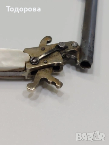 Миниатюра на Много рядка белгийска пушка със седефен приклад, снимка 4 - Антикварни и старинни предмети - 53607658