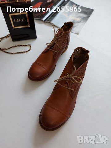 Дамски кожени боти р.41, снимка 3 - Дамски боти - 37969575
