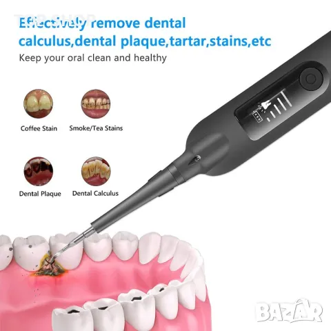Електрическо апарат за отстраняване на плака за зъби Calculus Remover, 5 режима, снимка 4 - Маши за коса - 48648203