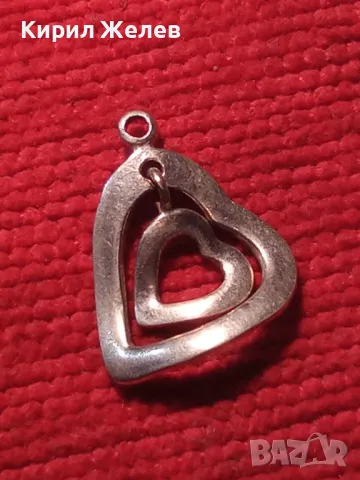 ДВЕ СЪРЦА в ЕДНО РОМАНТИЧЕН СРЕБЪРЕН МЕДАЛЬОН ВИНТИДЖ АРТ ПЕНДАНТ СРЕБРО 45732, снимка 11 - Колиета, медальони, синджири - 46221948