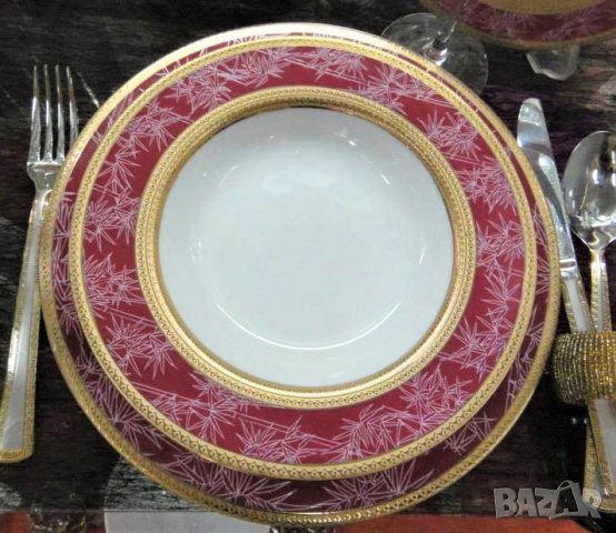 Сервиз за хранене GOLD за 8 човека - 47 части за съдомиялна машина, снимка 4 - Сервизи - 35376392