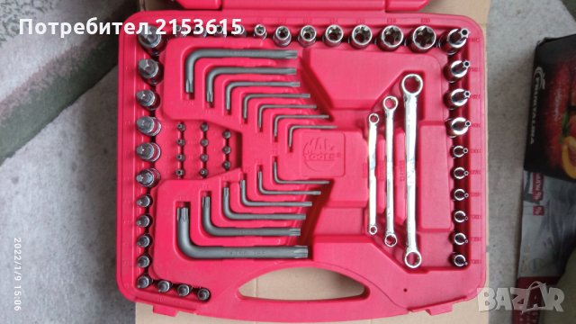 Mac Tools 62 части външни вътрешни вложки torx рамена ключове комплект  Smxt62b , снимка 2 - Други инструменти - 35384039