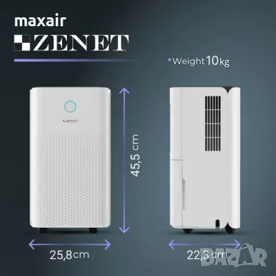 Мощен влагоуловител Zenet ZET-203 за помещения до 40 кв.м * Безплатна доставка , снимка 10 - Влагоабсорбатори и влагоуловители - 47701840