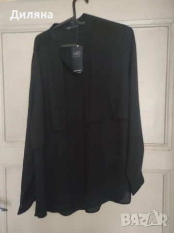 Черна официална дамска риза