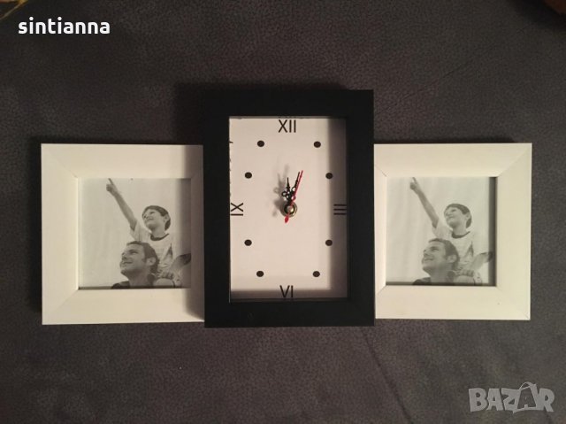 Рамка за две снимки и часовник - Ново
