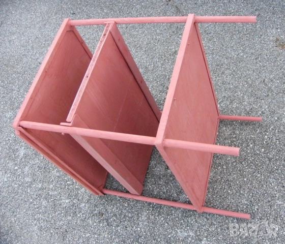 Българска Метална Шлосерска Работна МАСА 69x50,5x74см 29кг Дървен Плот Тезгях Стелажи Рафтове БАРТЕР, снимка 5 - Други инструменти - 51947113