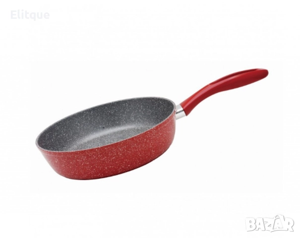 Кухненски тиган Voltz, 24см./ 26см., Дълбок,  Мраморно покритие, Индукция,  Червен, снимка 4 - Съдове за готвене - 52806965
