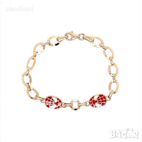 Златна детска гривна 3,38гр.13,5см. 14кр. проба:585 модел:21170-1, снимка 1