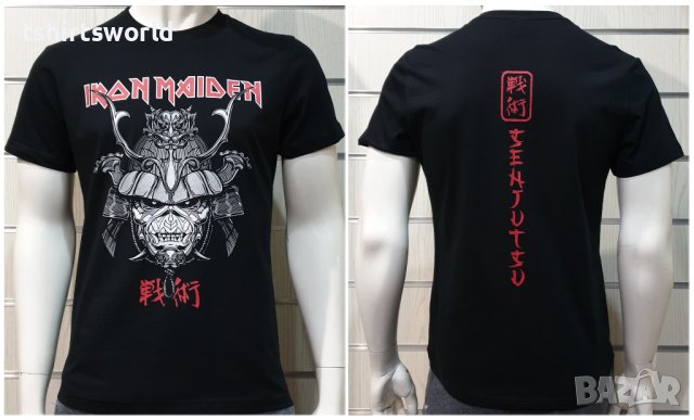 Нова мъжка тениска на музикалната група IRON MAIDEN - Senjutsu Samurai Eddie Graphic Navy