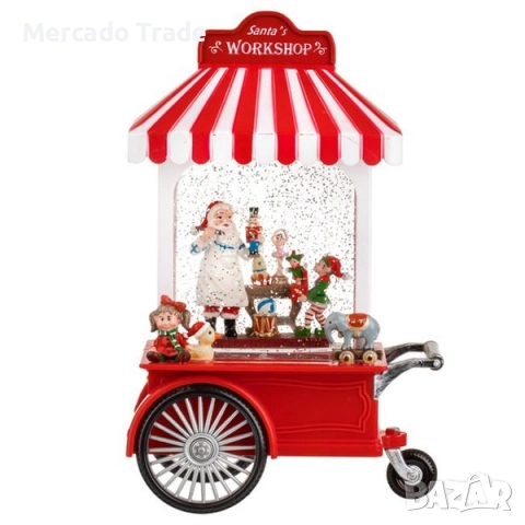 Коледна музикална фигурка Mercado Trade, Сладкарница, LED светлина